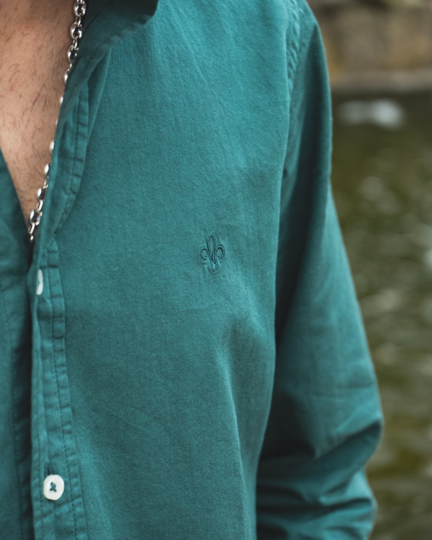 CAMISA OXFORD VERDE ESMERALDA