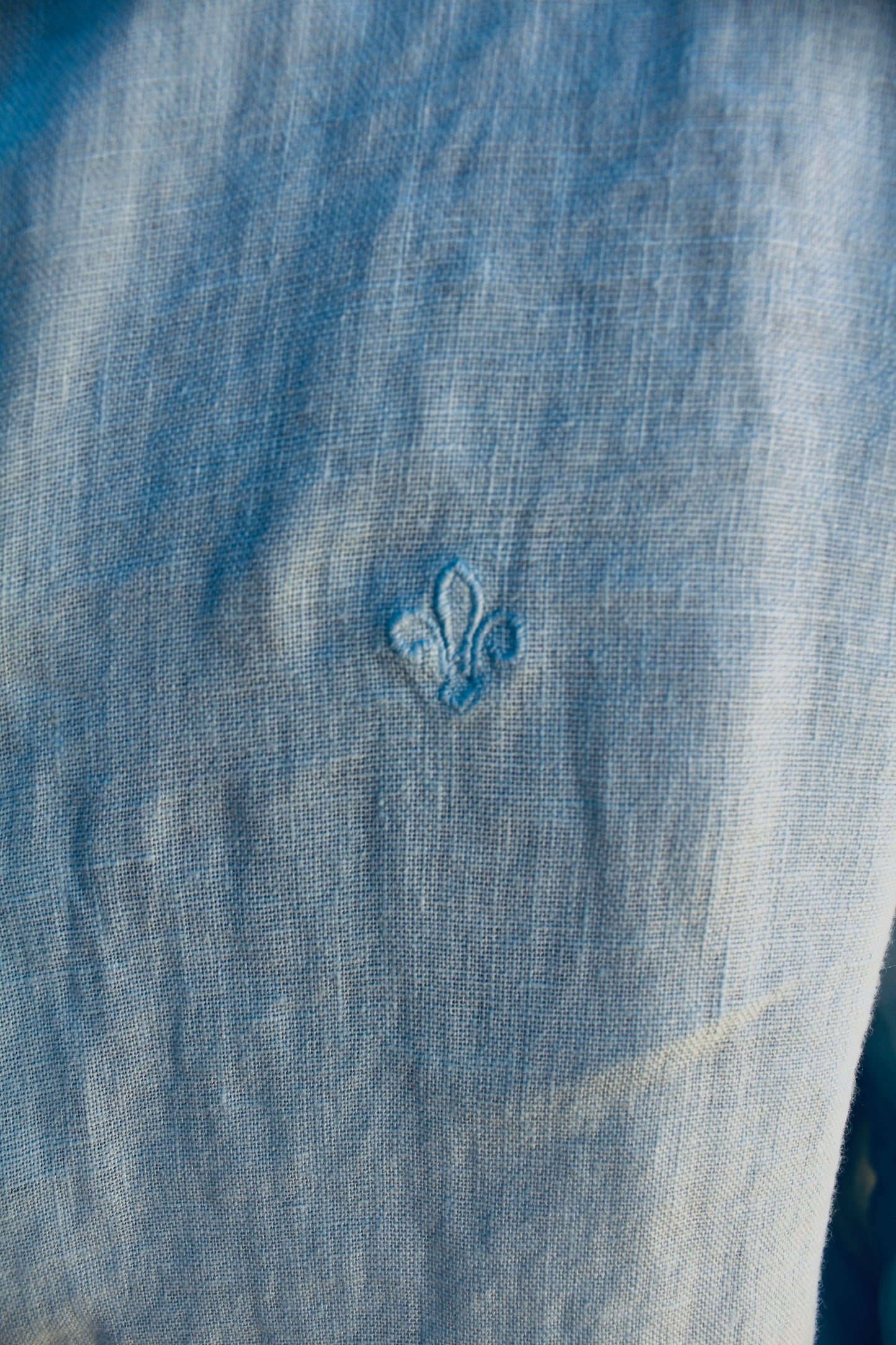 CAMISA LINO AZUL TURQUESA