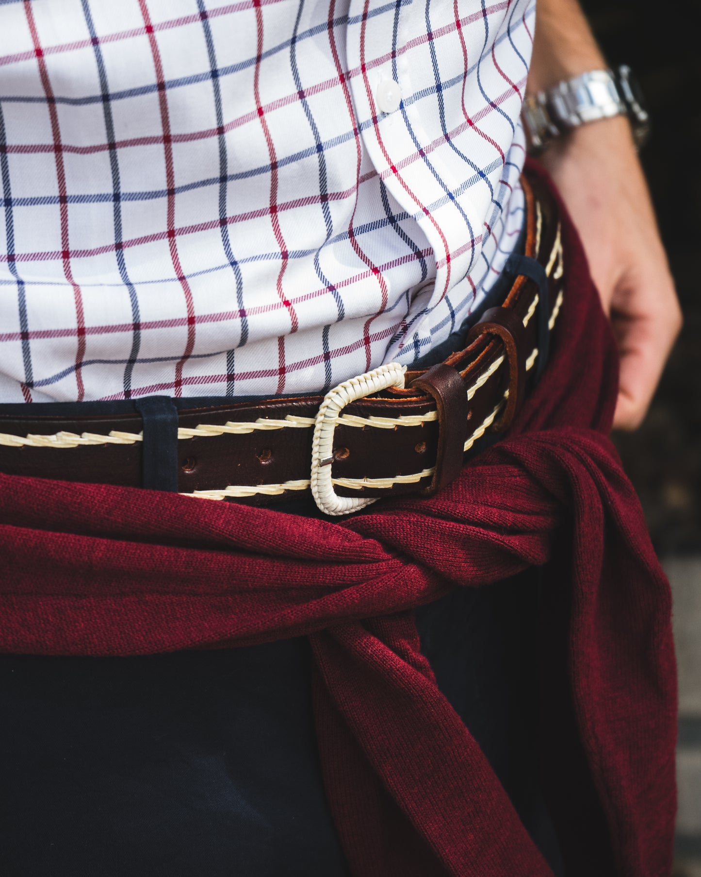 CAMISA CUADROS BURDEOS