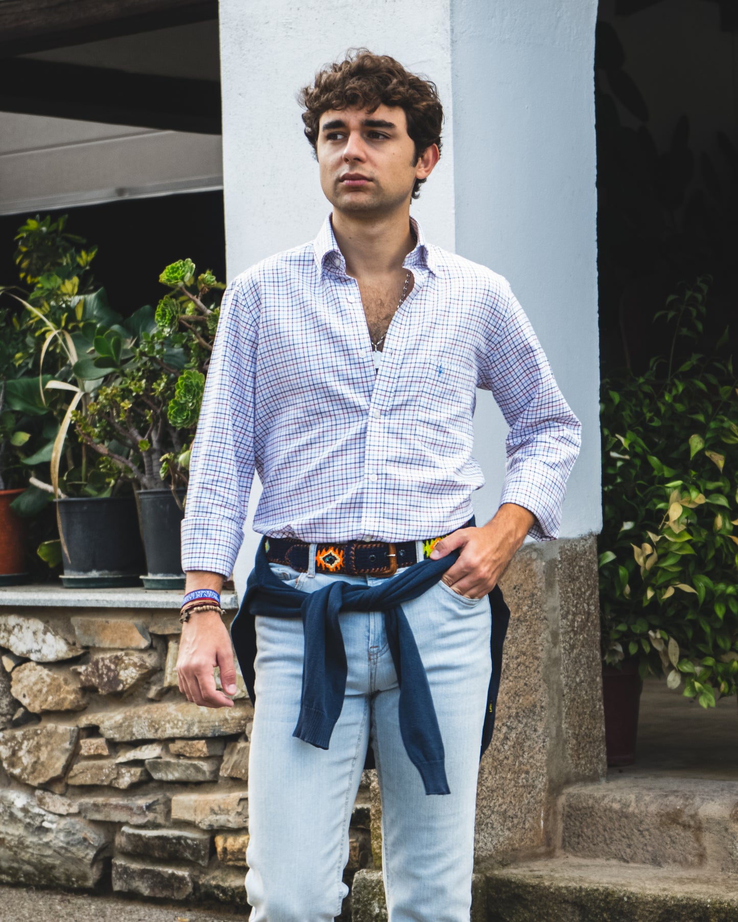 CAMISA CUADROS AZUL MARINO