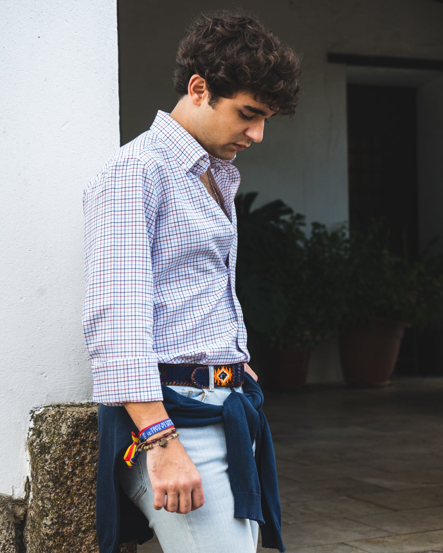 CAMISA CUADROS AZUL MARINO