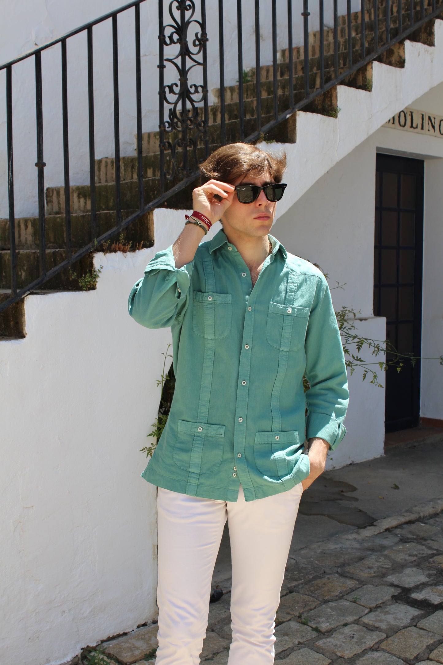 GUAYABERA LINO VERDE