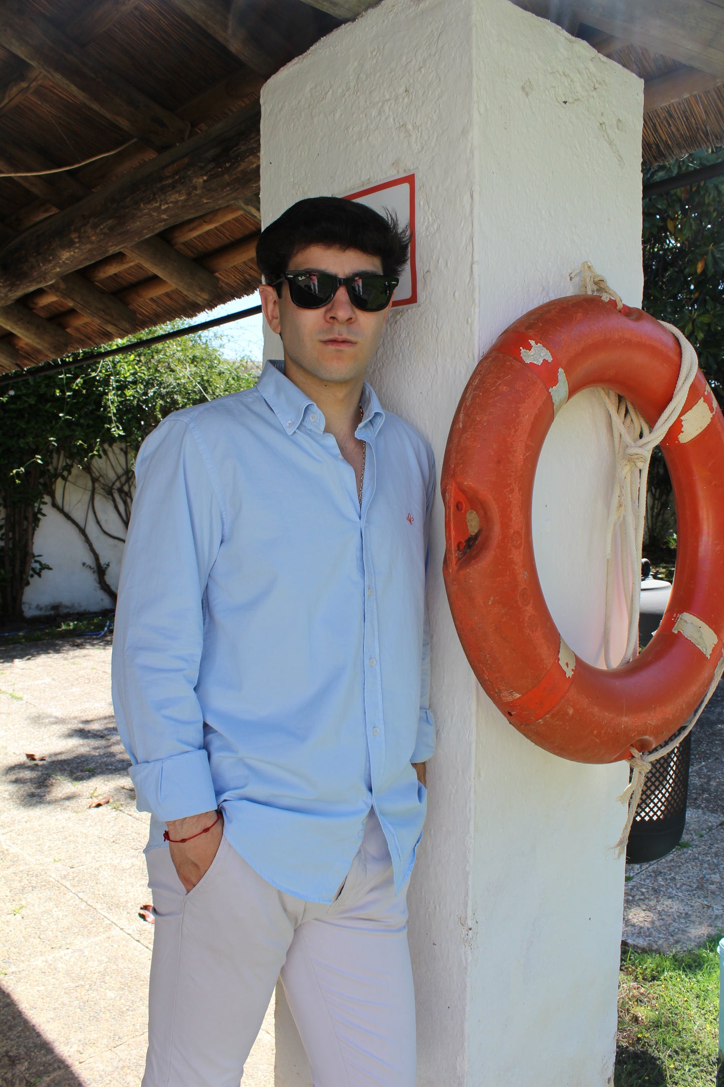 CAMISA SARGA AZUL CELESTE
