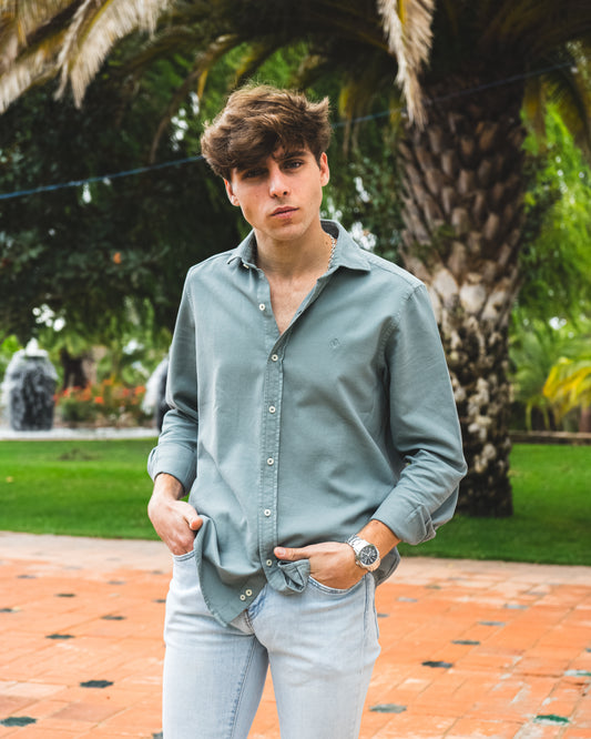CAMISA PIQUÉ AZUL