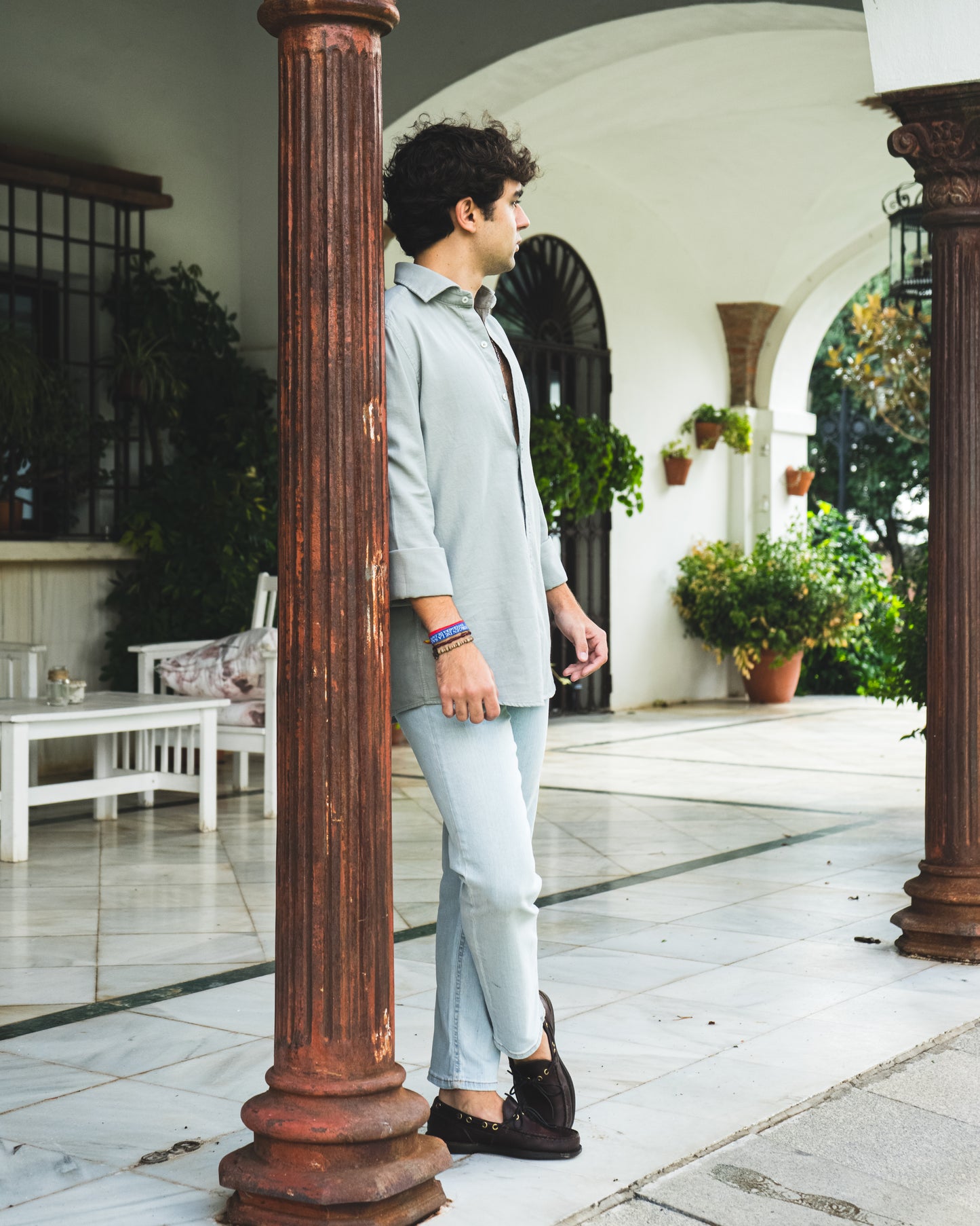 CAMISA PIQUÉ GRIS