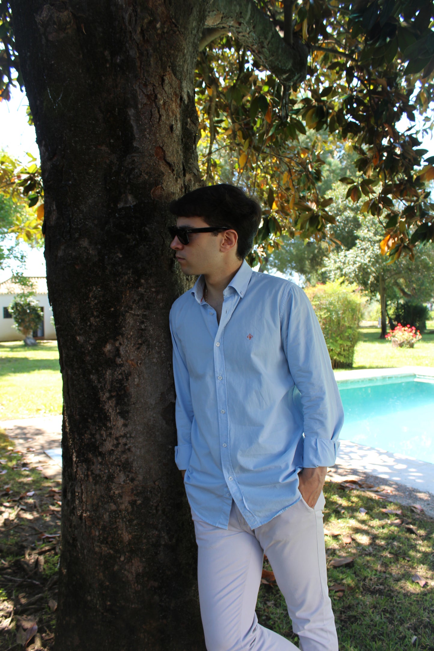 CAMISA SARGA AZUL CELESTE