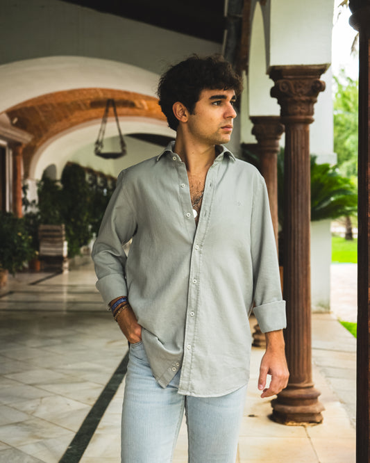 CAMISA PIQUÉ GRIS
