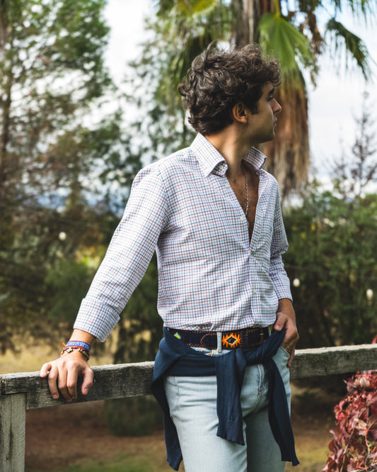 CAMISA CUADROS AZUL MARINO
