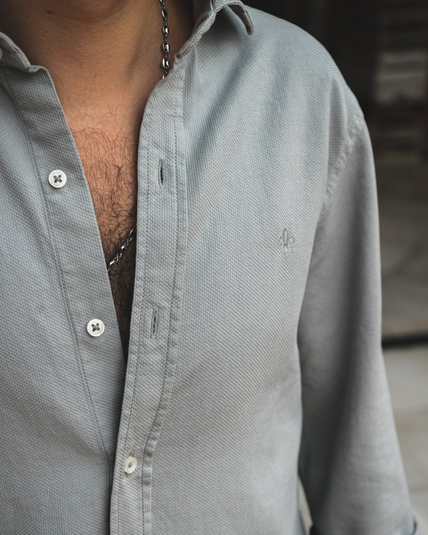 CAMISA PIQUÉ GRIS