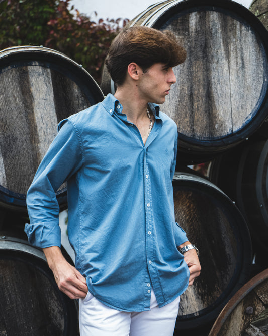 CAMISA OXFORD AZUL